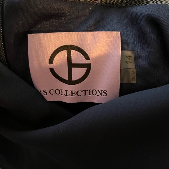 Formal Navy Sequin Dress - Picture 3 of 3